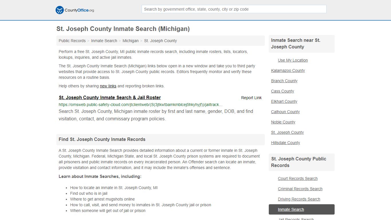 Inmate Search - St. Joseph County, MI (Inmate Rosters ...